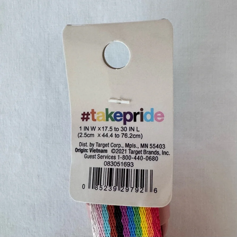 NWT Dog Collar, Rainbow, Pride, Extra Large